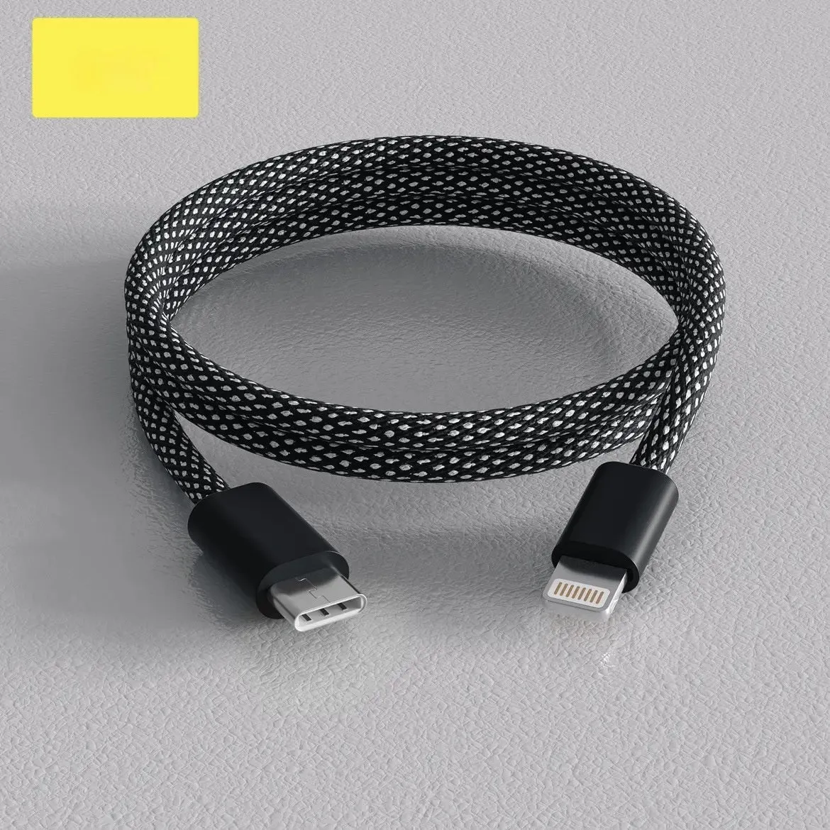 Magnetic woven-braided data cable in Tech Black with 66W fast charge and three connector types