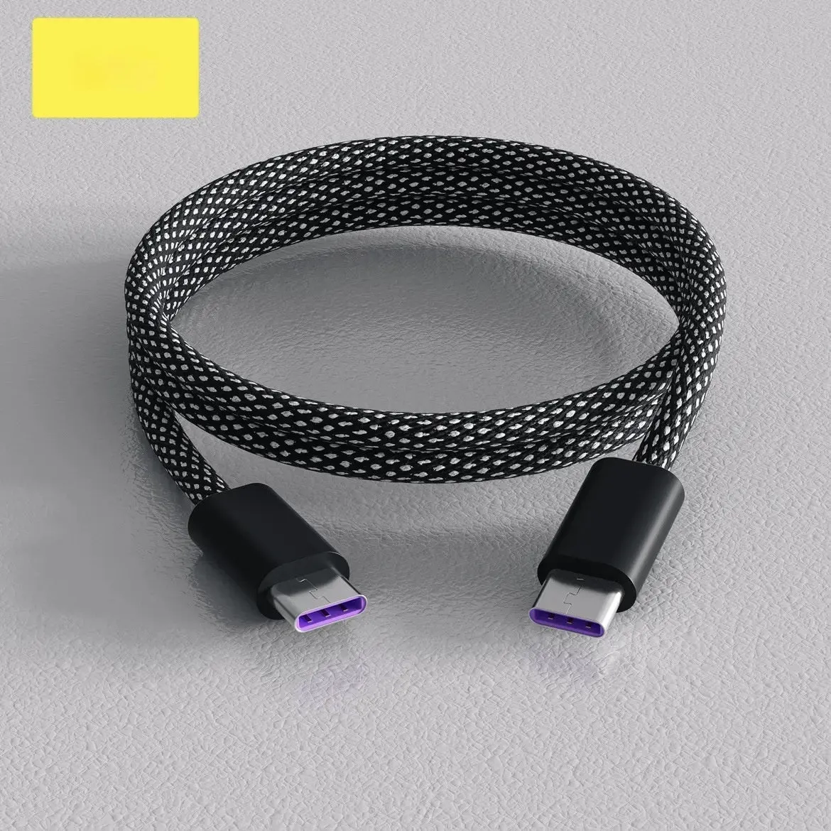 Magnetic woven-braided data cable in Tech Black with 66W fast charge and three connector types