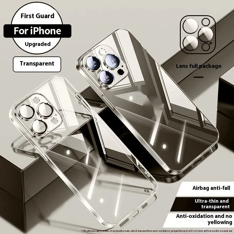 Ultra-thin transparent phone case for iPhone 15 Pro Max with drop-proof protection