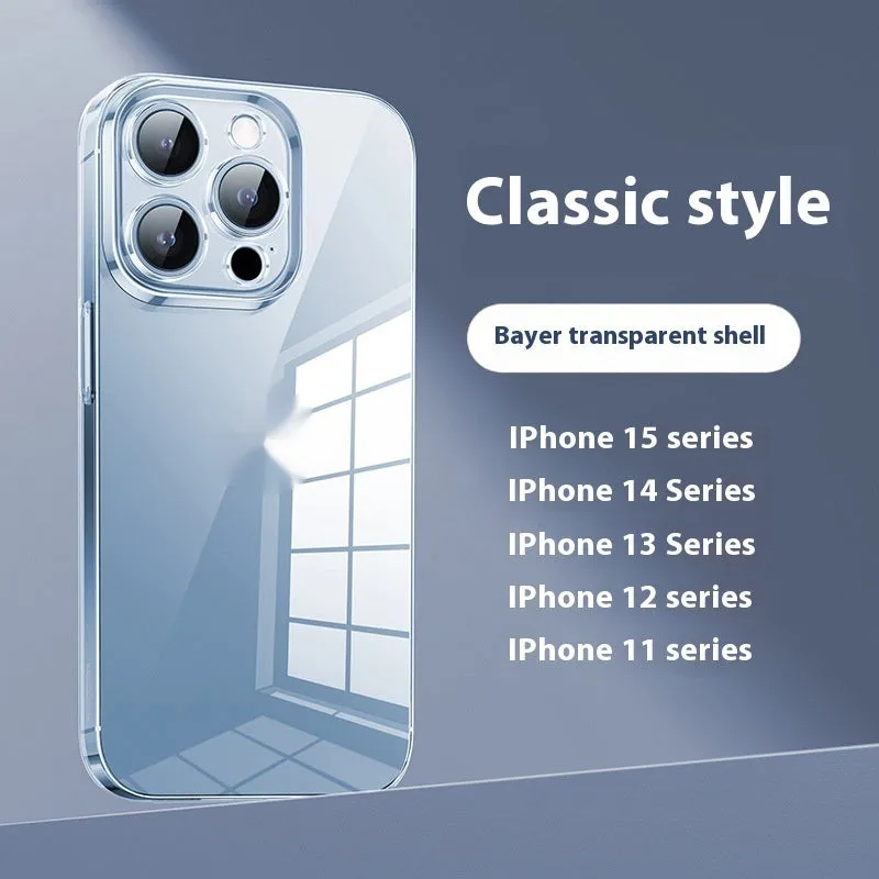Ultra-thin transparent phone case for iPhone 15 Pro Max with drop-proof protection