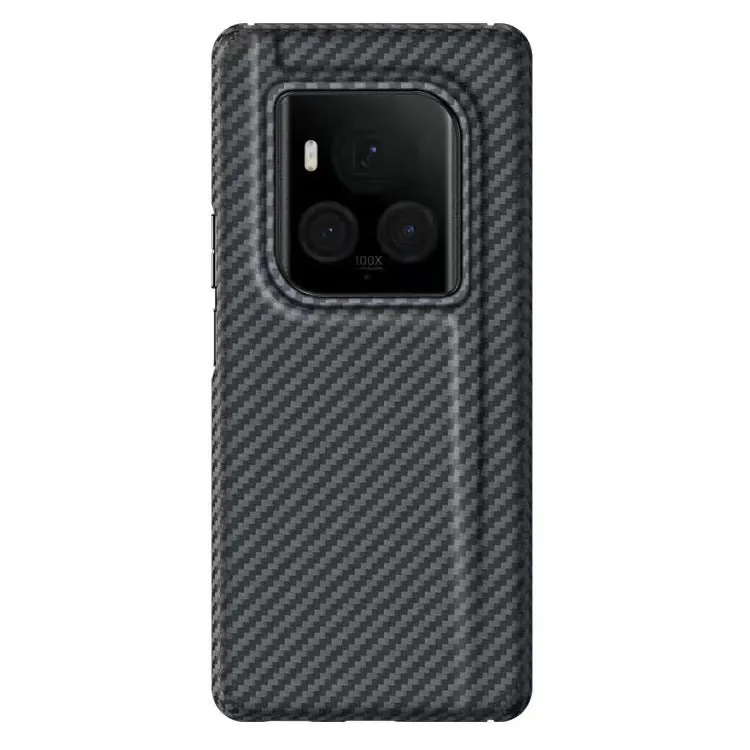 Rongaramid Fiber Protective Sleeve genuine leather phone case for Glory Magic6 Zhizhen Edition, red colour, coarse grain texture