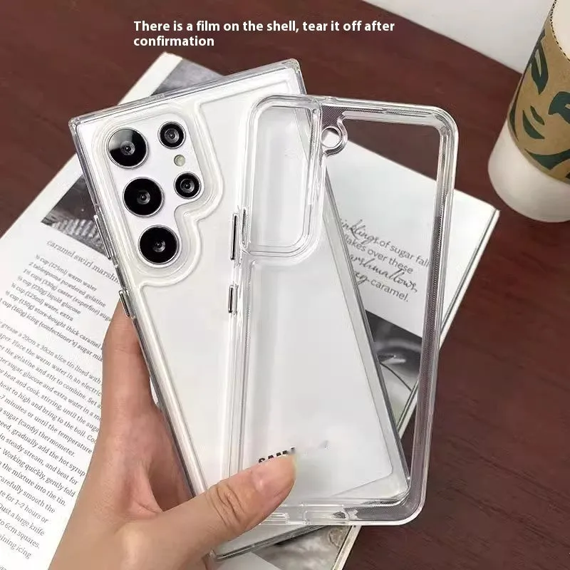 Transparent acrylic airbag phone case for Samsung S24 Ultra drop-resistant shockproof cover
