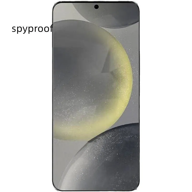Samsung curved TPU screen protector in spyproof privacy finish on S24