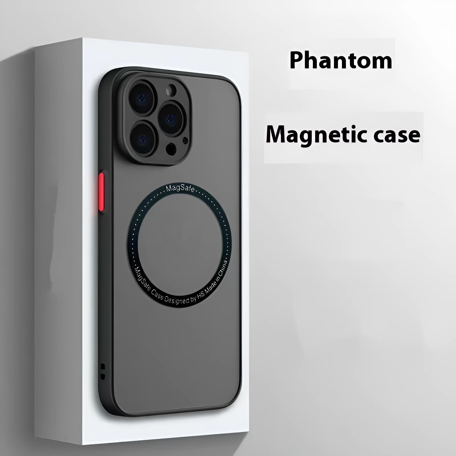 Frosted magnetic PC phone case for Apple iPhone in Phantom Magnetic Black