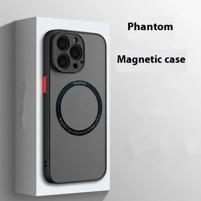 Frosted magnetic PC phone case for Apple iPhone in Phantom Magnetic Black