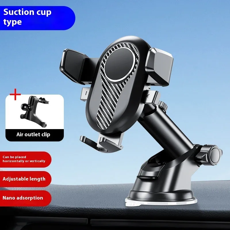 Car automatic lock extended suction phone bracket universal mobile holder with air outlet and suction cup options