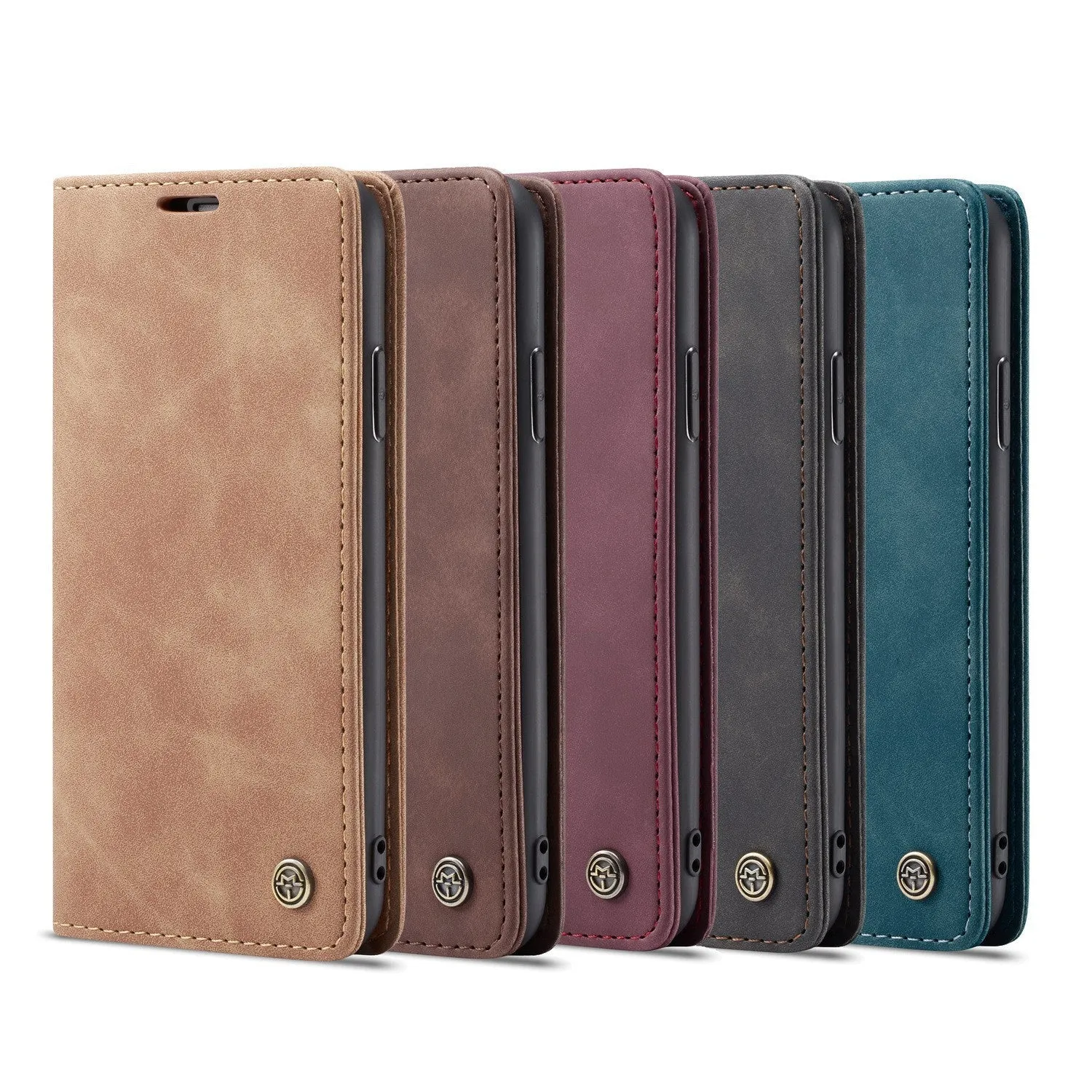 Black imitation leather magnetic flip phone case with card slot and invisible bracket for iPhone 14 Pro Max
