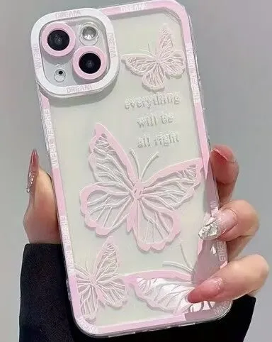Transparent silicone iPhone case with oil painting flower design in green for Apple models