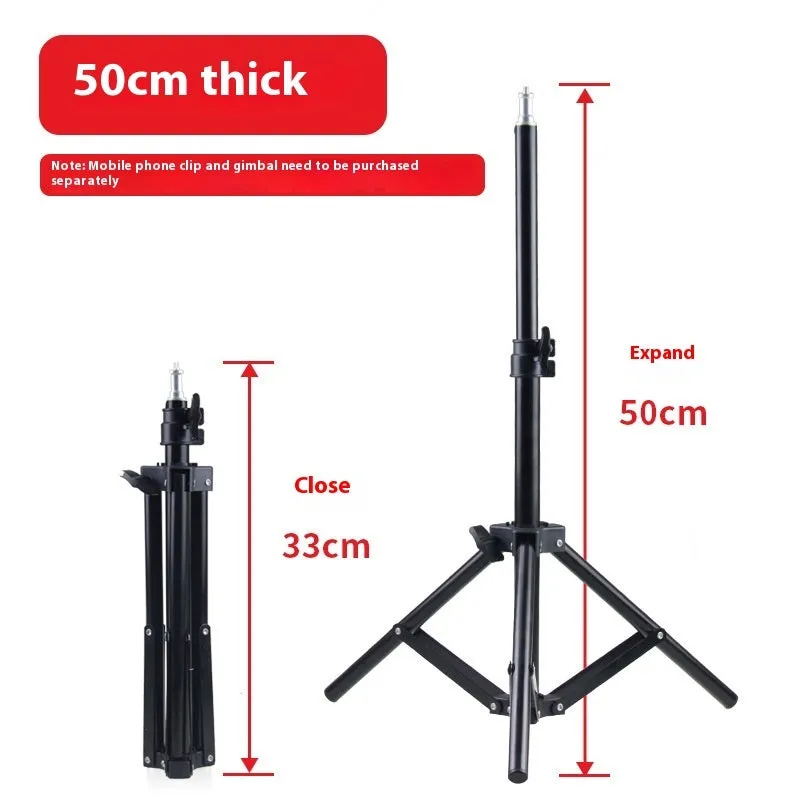 Telescopic fill light bracket for live streaming photography, metal iron electrophoresis, 1.6m height model