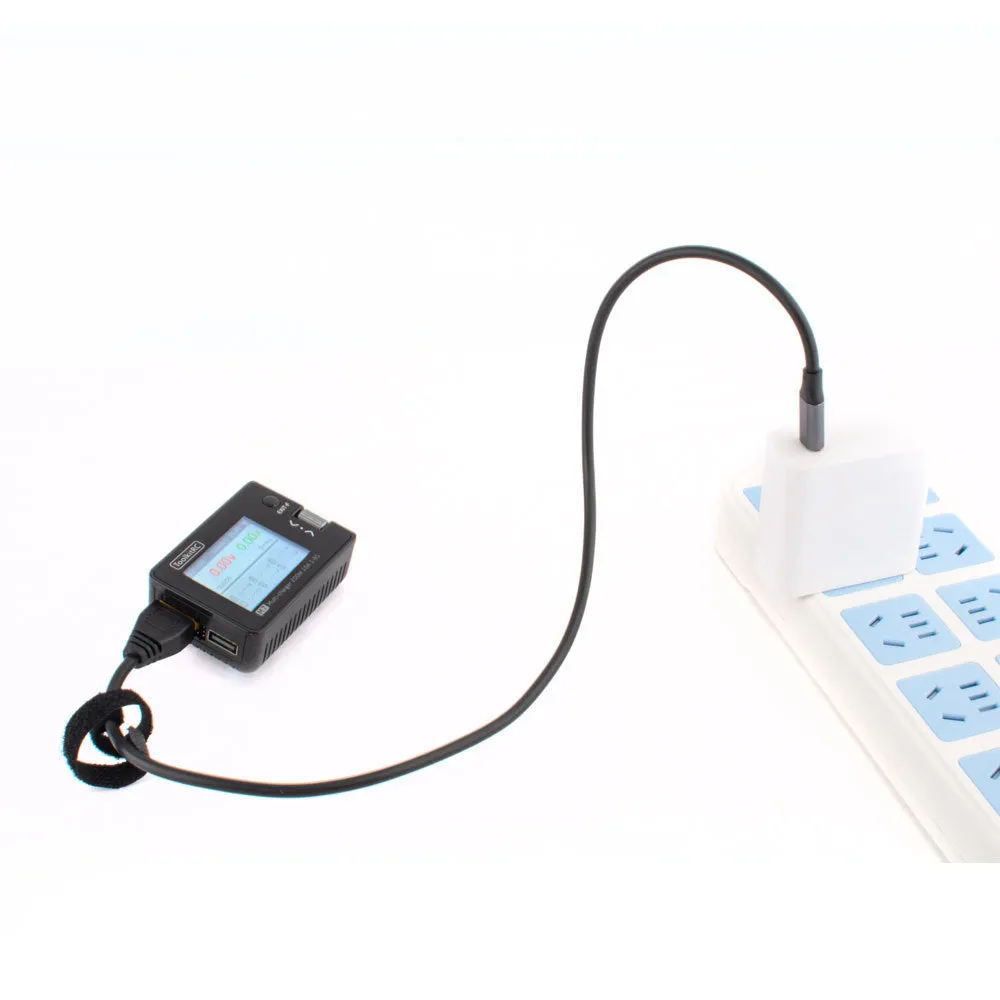 20V charger adapter cable with USB-C input, silicone sheath, 0.5m length, SC100 model