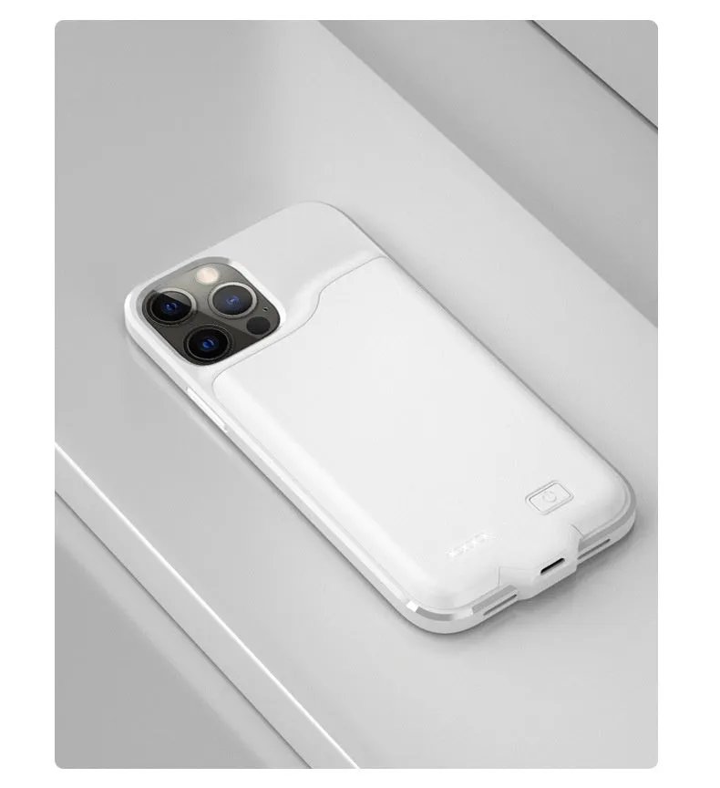 Ultra-thin plastic shell back splint power bank for iPhone 12 Pro Max in rose gold