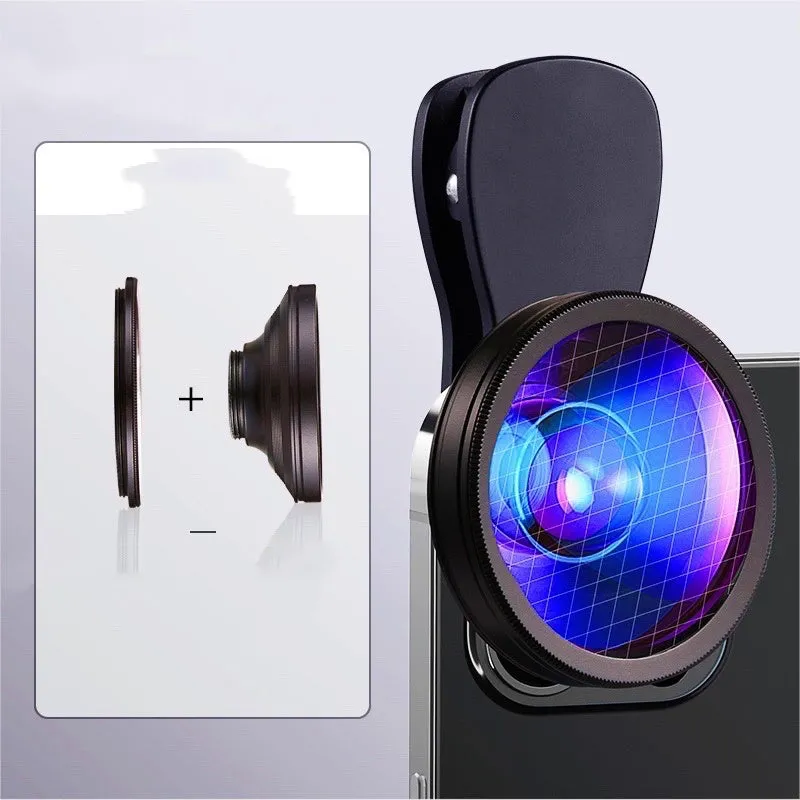6K SLR-level super wide-angle HD macro external phone camera lens kit in Fashion Black