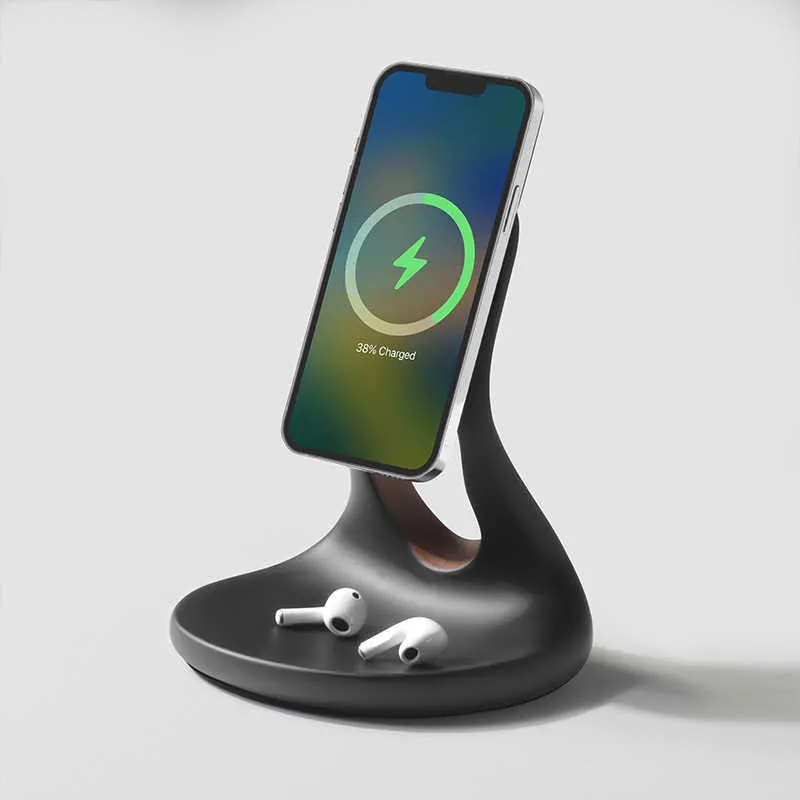Creative MagSafe mobile phone holder wireless charger storage rack resin 16.5cm C11 multi-function
