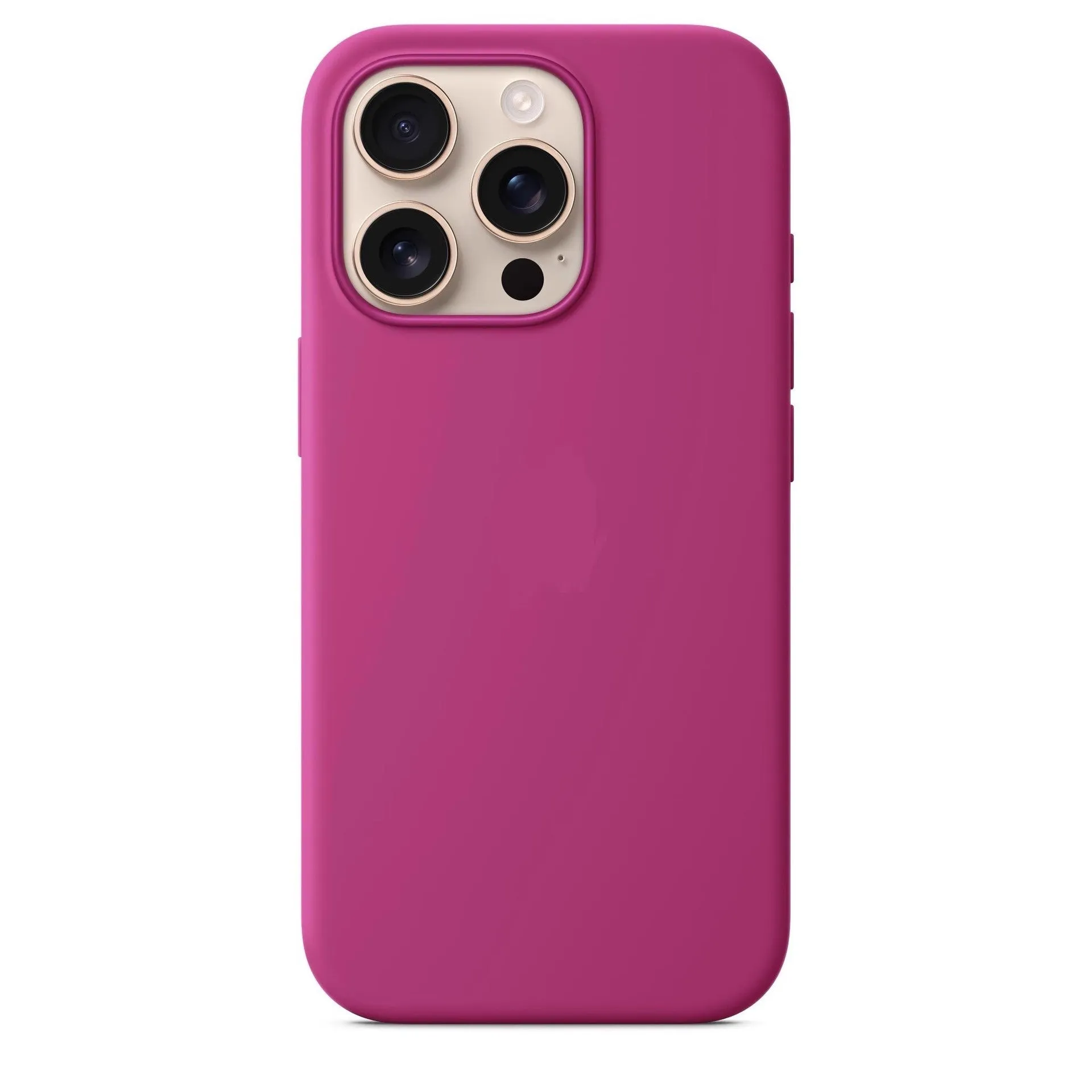 Magnetic liquid silicone phone case in blue for iPhone 16 Pro Max with all-inclusive design