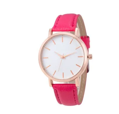 Square 35.5mm quartz watch with PU leather strap on wrist showing grey colour option
