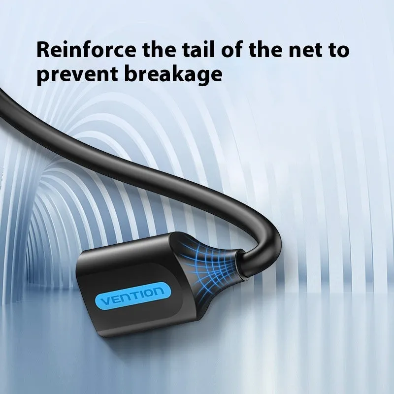 Black USB extension cable for wireless network card, 2.0 or 3.0 option, 0.5m to 5m length