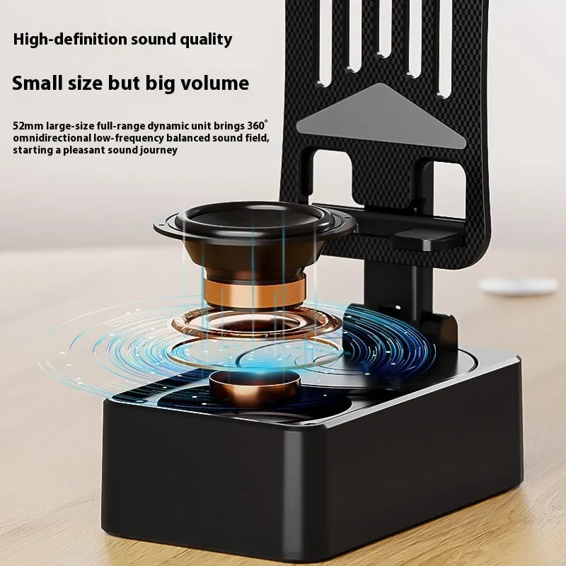 Smart rotating three-in-one hollow bracket Bluetooth audio power bank phone stand