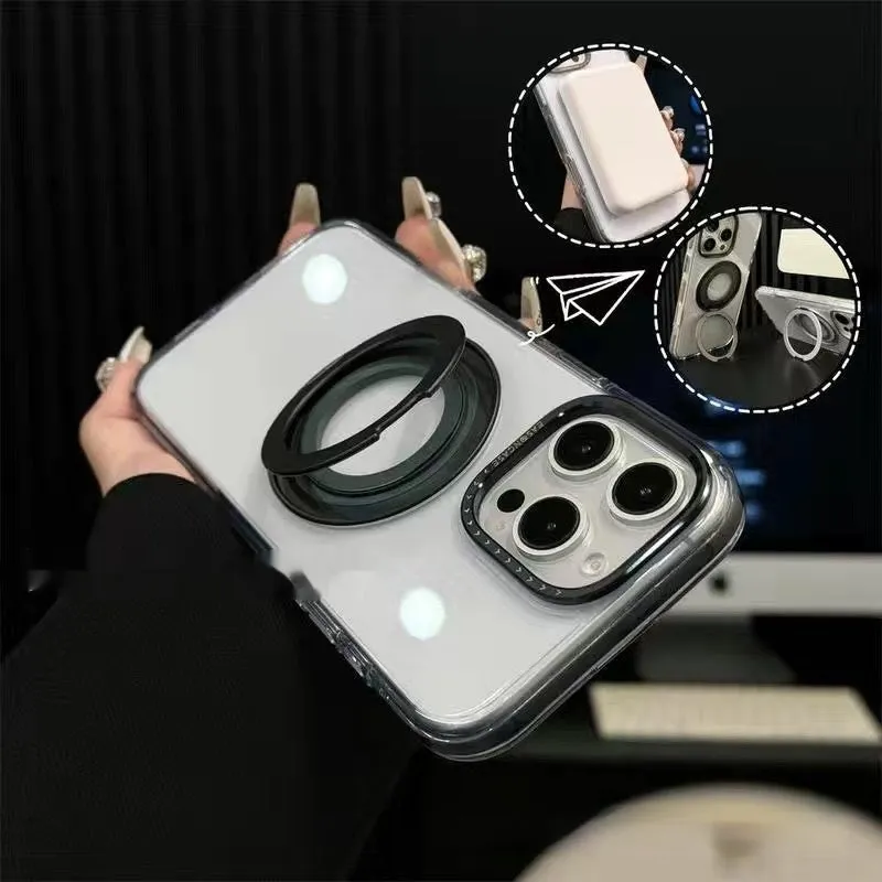 Rotating pivot phone case for iPhone with stand and magnetic function in eight colour options