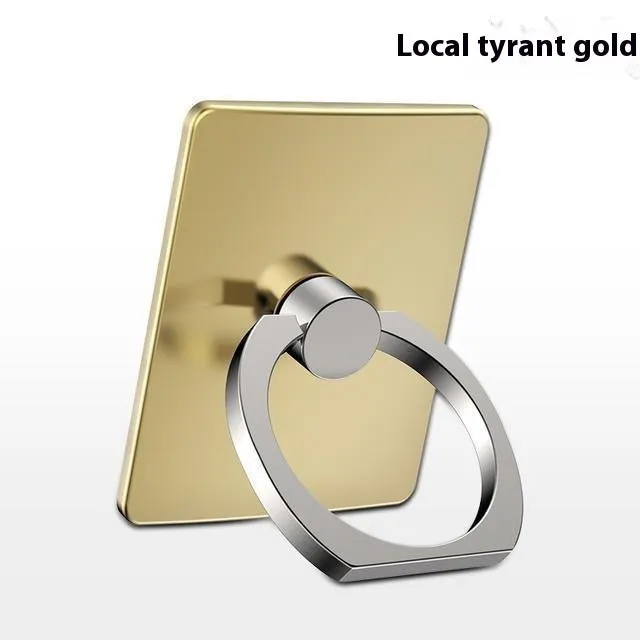 Rotatable paste-type desktop phone ring bracket with strong adsorption metal ring in Aurora silver on a phone back