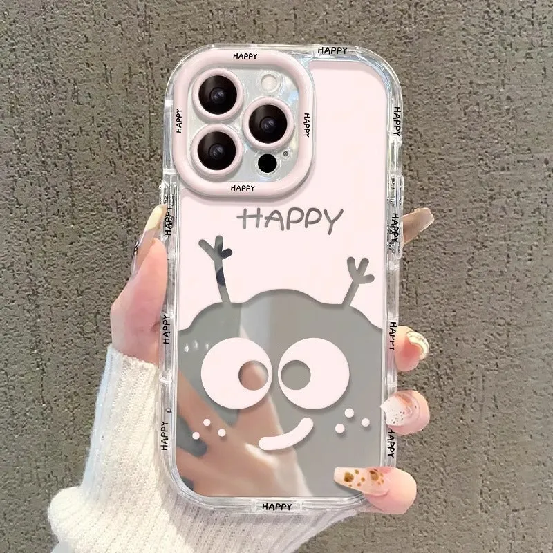 Creative white coal ball silicone phone case for iPhone fall protection, white briquette colour