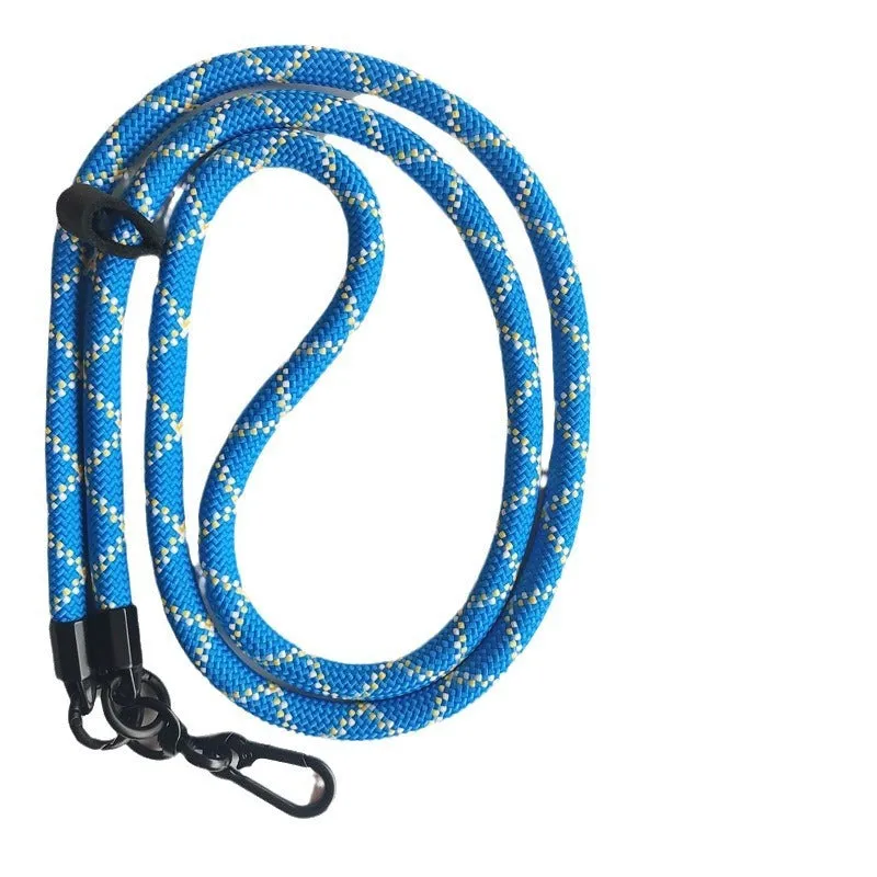 Mobile phone lanyard crossbody sling with anti-lost polyester rope and metal buckle