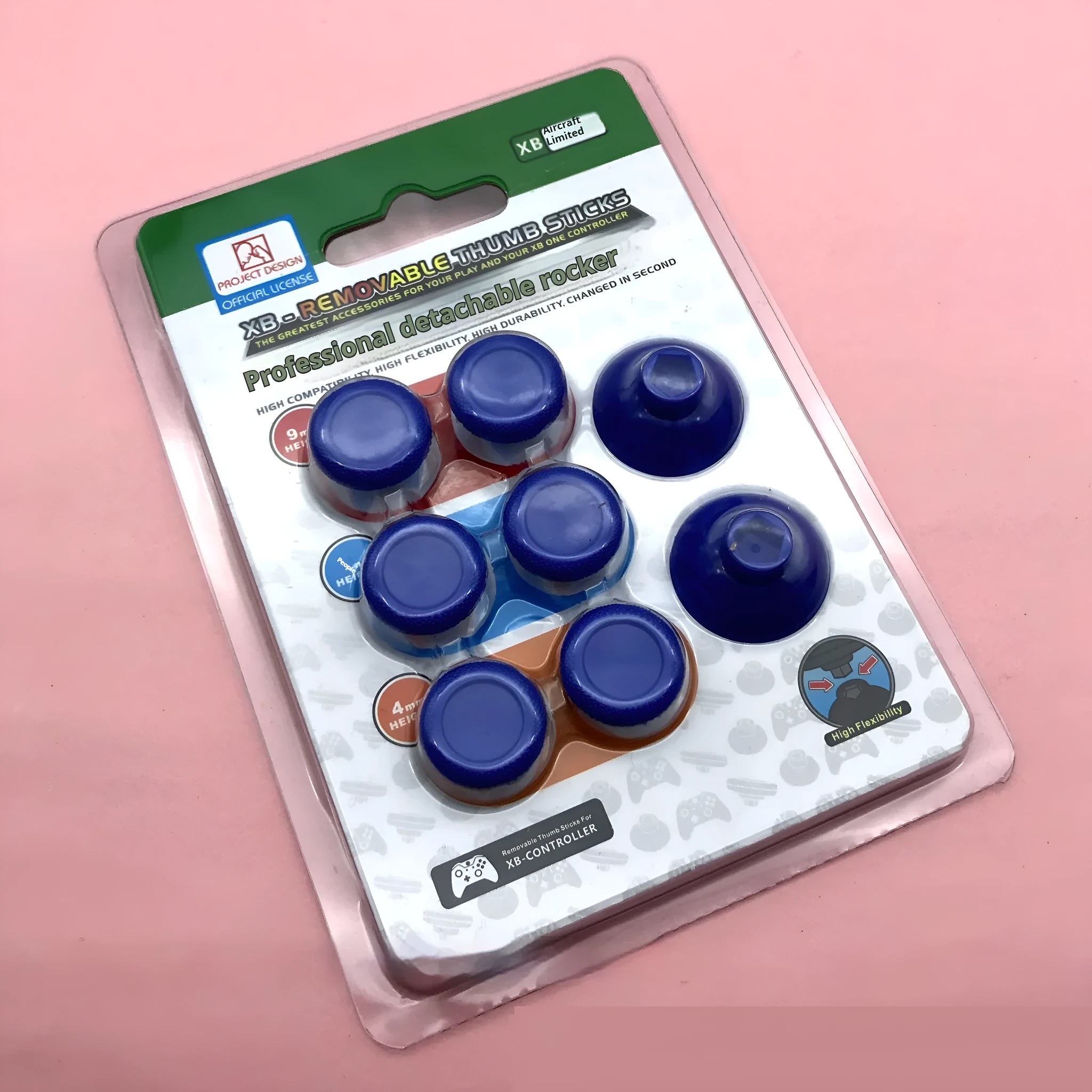Set of 8 non-slip replacement joystick buttons in various colours for PS4 PS5 Xbox One controllers