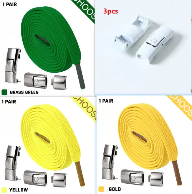 8mm wide press lock elastic shoelaces in various colours with a curved fit design.