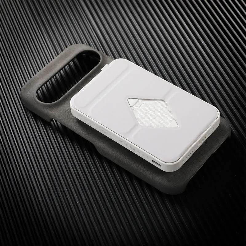 Magnetic lambskin phone case for Google Pixel, anti-fall back cover in black with soft skin feeling finish
