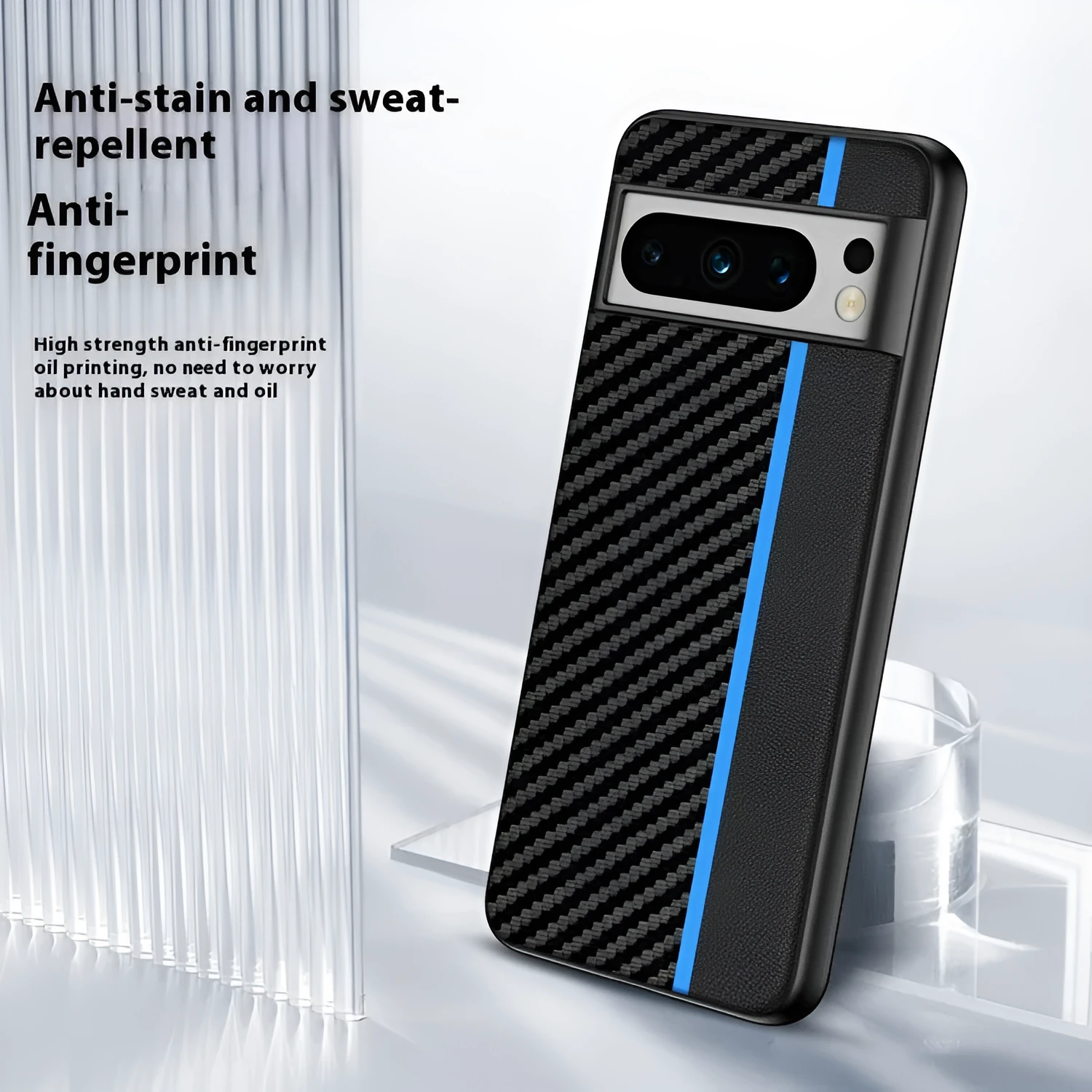 Carbon Fiber Kevlar anti-fall ultra-thin phone case for Google Pixel, shockproof, heat dissipation, imitation leather, all-inclusive hot pressing