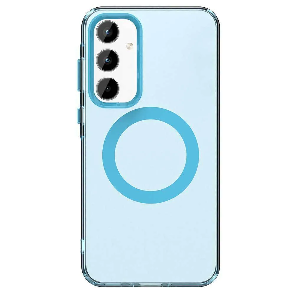 Matte frosted magnetic phone case for Samsung Galaxy S25 series, black colour, with built-in kickstand