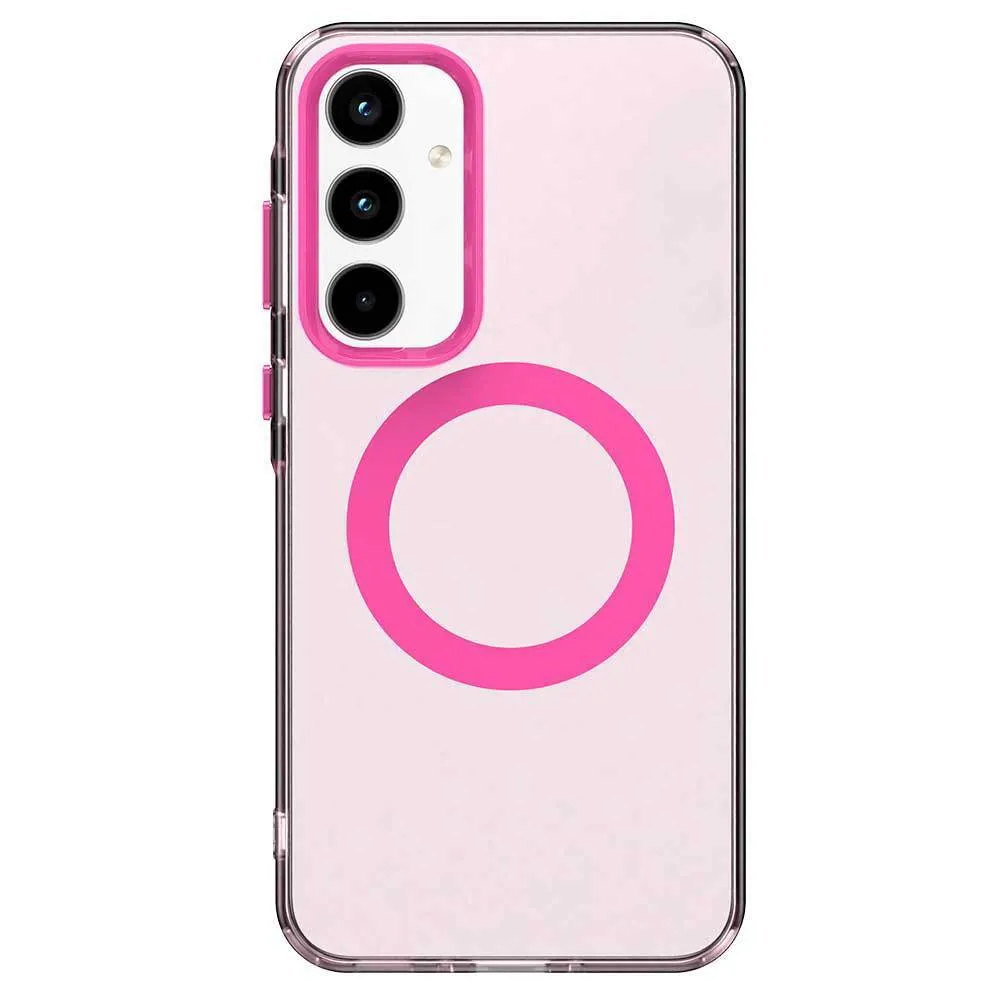 Matte frosted magnetic phone case for Samsung Galaxy S25 series, black colour, with built-in kickstand