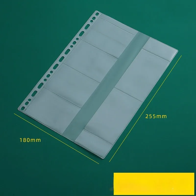 Transparent PVC A5 zipper bag with 6 holes for loose-leaf notebook