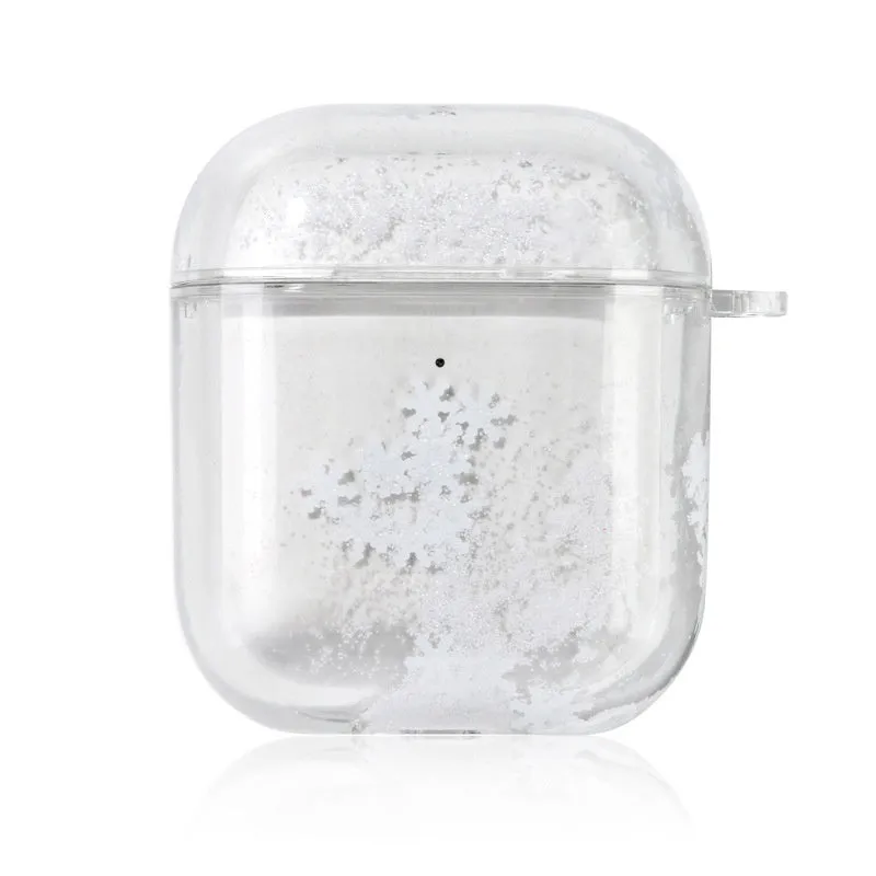Quicksand earphone sleeve in blue colour with glitter effect for Apple AirPods Pro