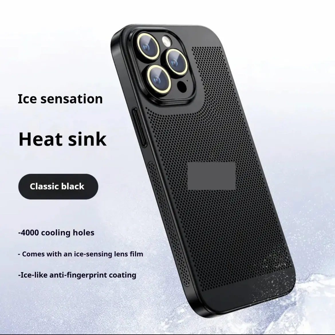 Electroplated all inclusive PC phone case for iPhone in black colour – anti-fall design