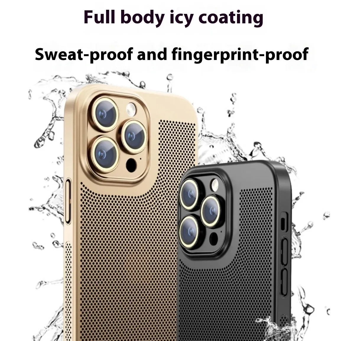 Electroplated all inclusive PC phone case for iPhone in black colour – anti-fall design
