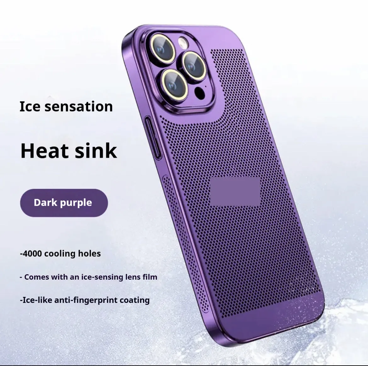 Electroplated all inclusive PC phone case for iPhone in black colour – anti-fall design