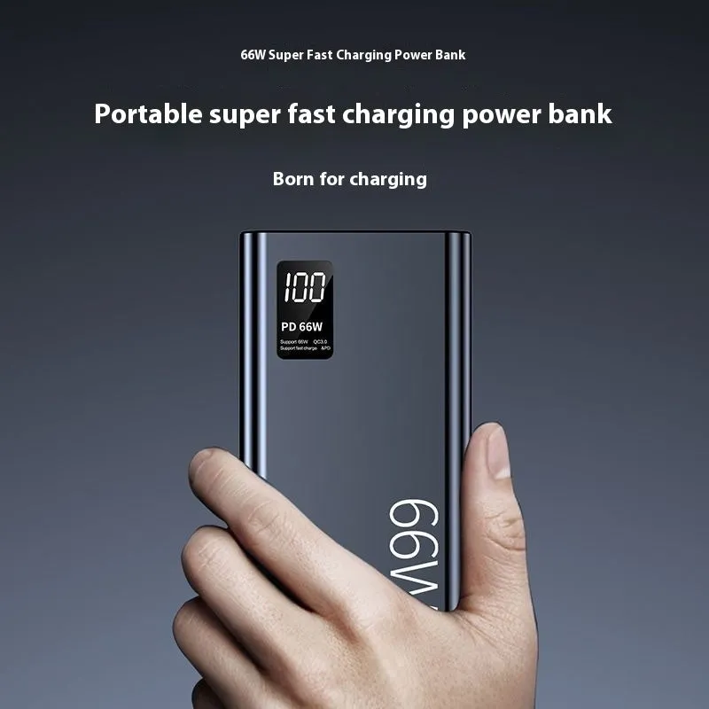 3C certified 50000 mAh 66W super fast charge power bank with plastic shell