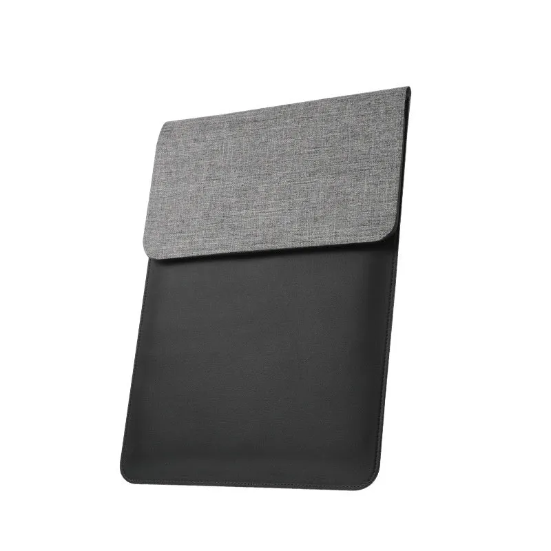 Multi-functional wireless charger computer liner bag magnetic 3-in-1 for 12-14 inch laptops black or beige