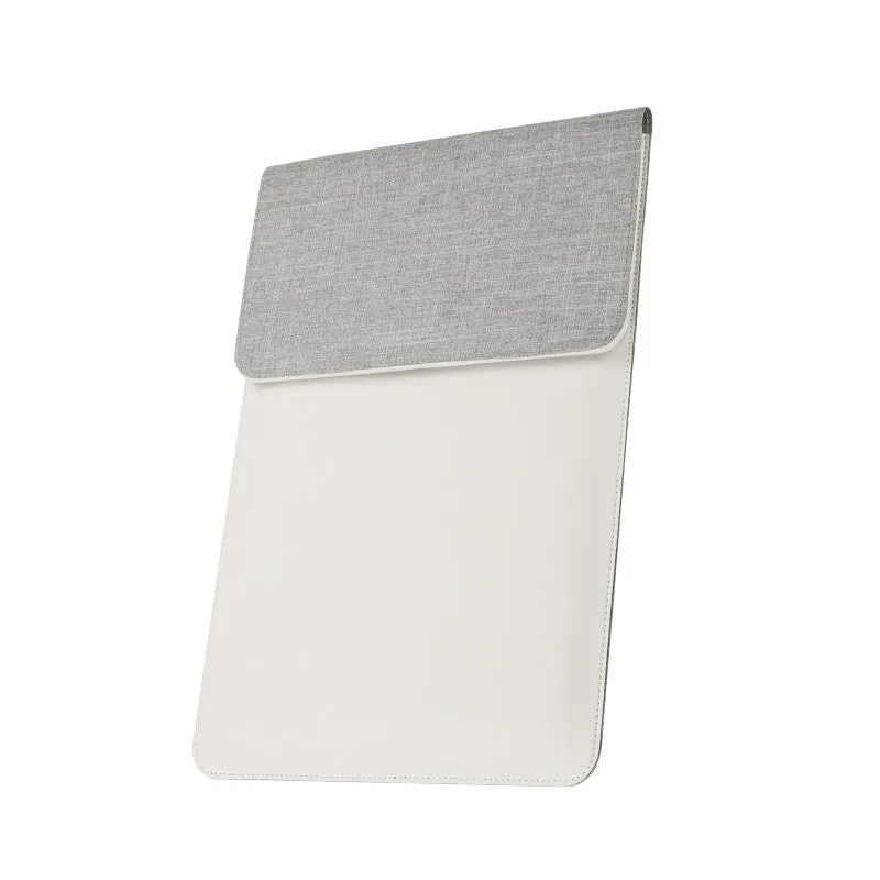Multi-functional wireless charger computer liner bag magnetic 3-in-1 for 12-14 inch laptops black or beige