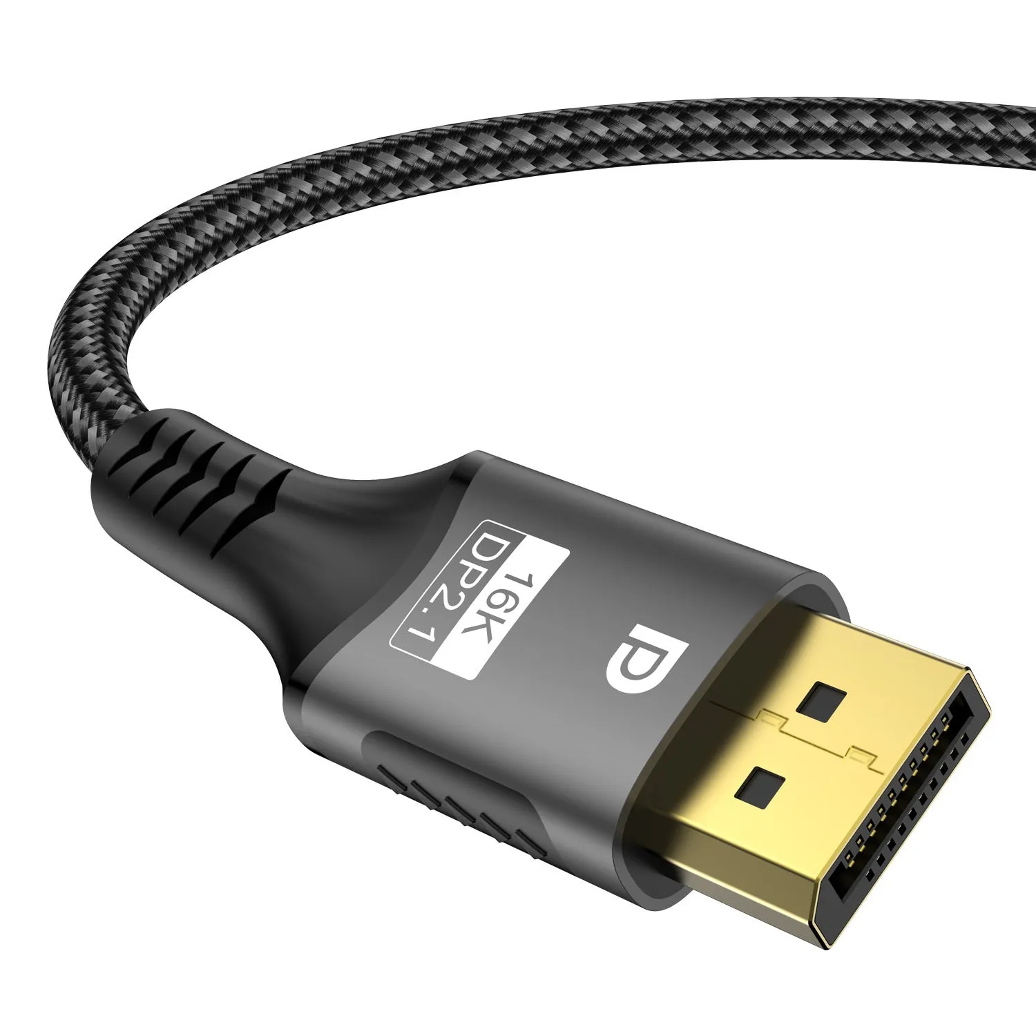 DisplayPort 2.1 male to male cable with knitted belt in 1m, 2m, 3m lengths for 16K 60Hz 8K 144Hz