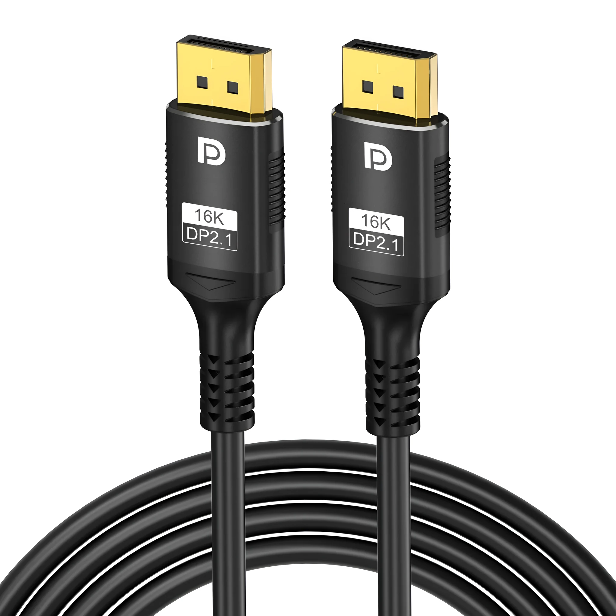DisplayPort 2.1 male to male cable with knitted belt in 1m, 2m, 3m lengths for 16K 60Hz 8K 144Hz