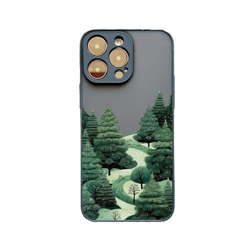 Forest Snow Advanced Green hard PC phone case for Apple iPhone with sprayed matte finish