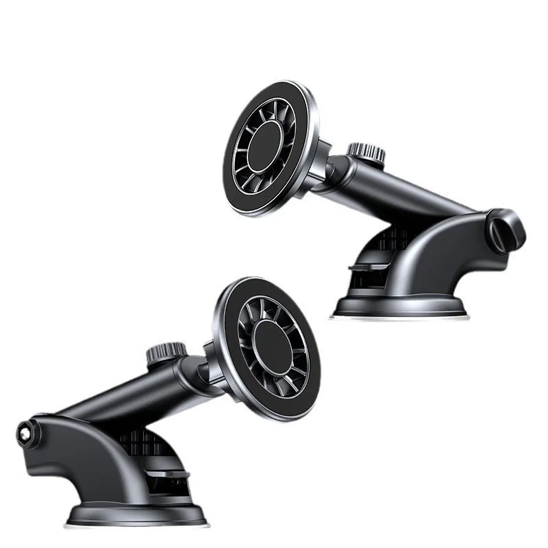 YC19 magnetic car phone holder with suction cup mount on car dashboard air vent