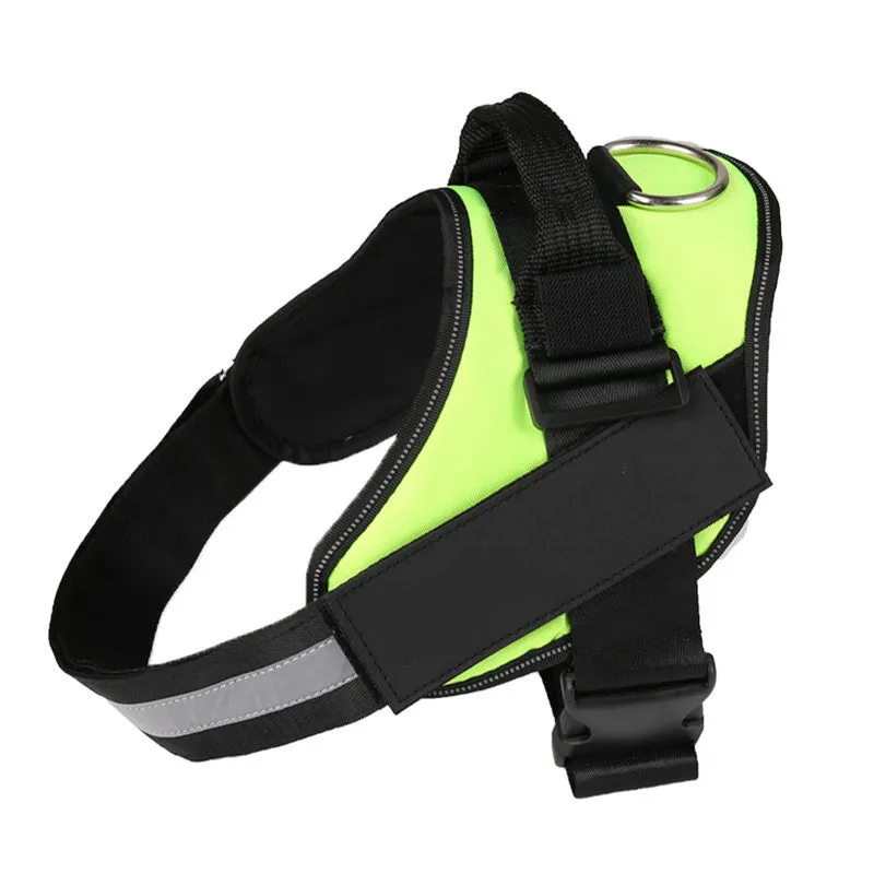 Adjustable reflective no-pull dog harness in multiple colours with chest strap design for small medium large breeds