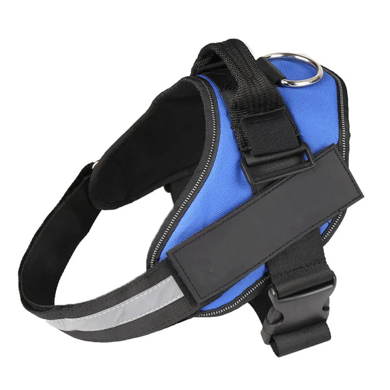 Adjustable reflective no-pull dog harness in multiple colours with chest strap design for small medium large breeds