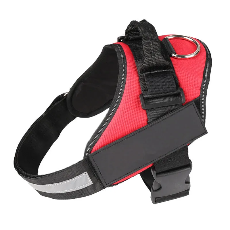 Adjustable reflective no-pull dog harness in multiple colours with chest strap design for small medium large breeds