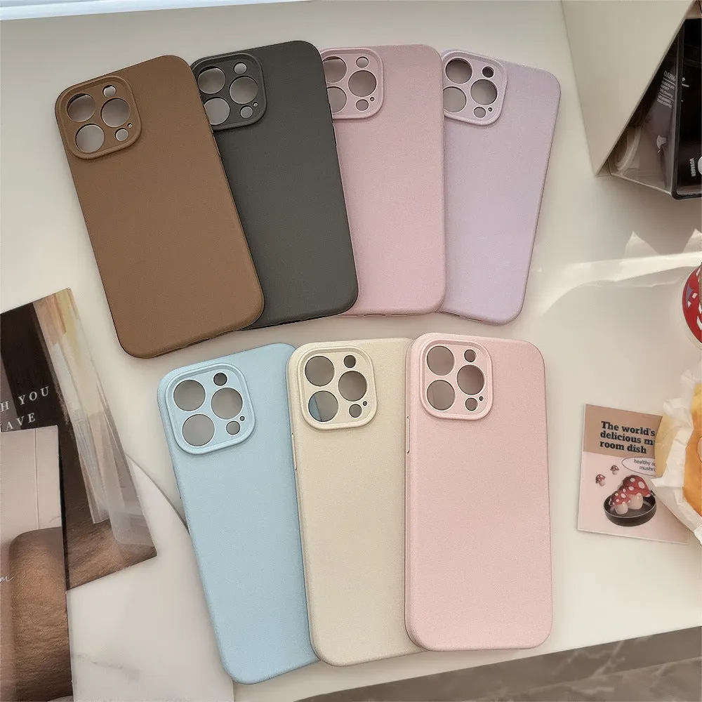Liquid silicone phone case in solid colour with drop protection for iPhone series