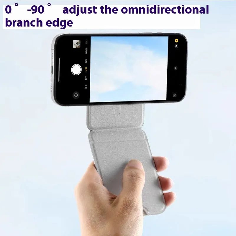 Live Selfie leather mobile phone holder in Dream Purple, Knight Black, or Mist Gray for universal fit