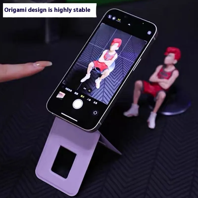 Live Selfie leather mobile phone holder in Dream Purple, Knight Black, or Mist Gray for universal fit