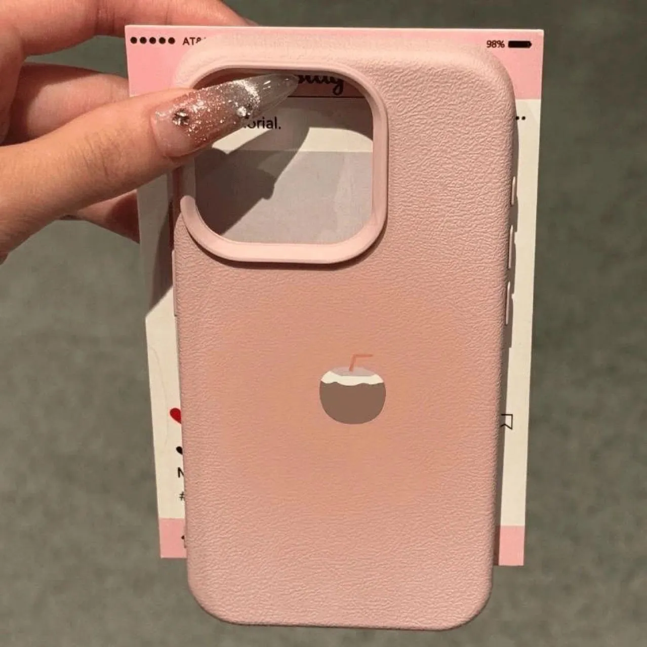 Coconut lychee pattern TPU phone case for Apple iPhone with drop protection